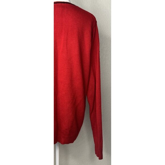 Jolly Sweaters Christmas Sweater Red Sz Large Gingerbread Man Theme - Picture 8 of 9